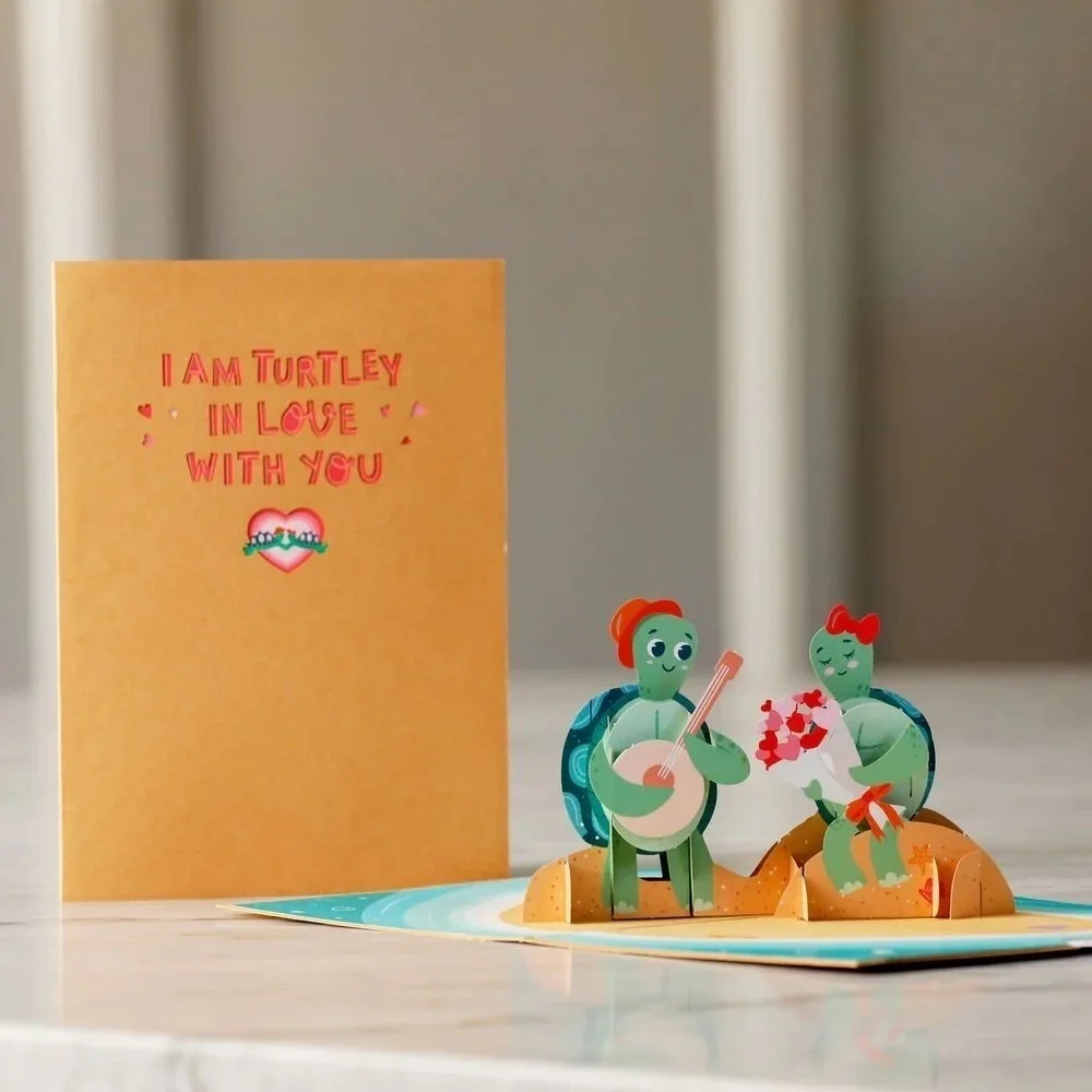 Turtley in Love Pop-Up Card, NWT 🐢